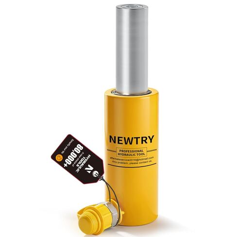 NEWTRY 10 ton Hydraulic Cylinder Long Jack 4" Stroke Porta Power Ram Jack Lifting Cylinder Retract Automatically for Shipbuilding Bridge Construction in Kuwait