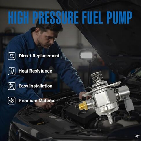 High Pressure Fuel Pump with Bolts Compatible with VW Jetta, Passat, Tiguan, Beetle, CC, Eos, GTI & Audi A3/A3 Quattro, Q3/Q3 Quattro, TT, TT/TTS Quattro, Golf 2008-2018, 1.8L 2.0L Replace# 06H127025N in Saudi Arabia