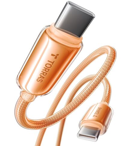 TORRAS USC C to USB C Cable (60W 6ft), Military Grade Tested USB C Charger Cable Fast Charge for iPhone 15 Pro Max Plus, Samsung S24/23, MacBook Air Pro 2020, iPad Pro/Air/Mini (Pearl White) in Kuwait