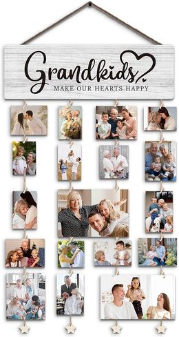 Gifts for Grandparents, Grandkids Picture Frames Gifts for Grandma Nana Grandmother from Granddaughter Grandson, Grandkids Make our Hearts Happy Photo Collage Frame for Wall Decor in Saudi Arabia
