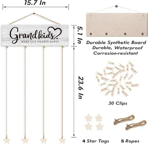 Gifts for Grandparents, Grandkids Picture Frames Gifts for Grandma Nana Grandmother from Granddaughter Grandson, Grandkids Make our Hearts Happy Photo Collage Frame for Wall Decor in Saudi Arabia