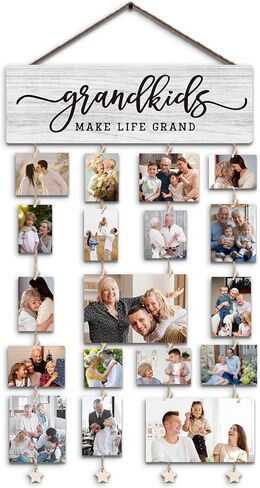 Gifts for Grandparents, Grandkids Picture Frames Gifts for Grandma Nana Grandmother from Granddaughter Grandson, Grandkids Make our Hearts Happy Photo Collage Frame for Wall Decor in Saudi Arabia