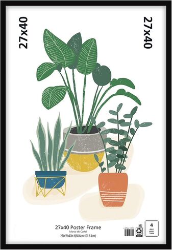27x40 Picture Frame, Black, Flat Profile, Wall Photo Frame in Saudi Arabia