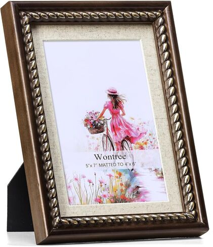 إطار صورة طبيعي مقاس 11 × 14، حواف حبل ذهبية اللون، خشب الصنوبر مع زجاج حقيقي، عرض صور مقاس 11 × 14 مطفأة حتى 8 × 10، سطح مكتب عمودي وأفقي أو معلق على الحائط in Kuwait