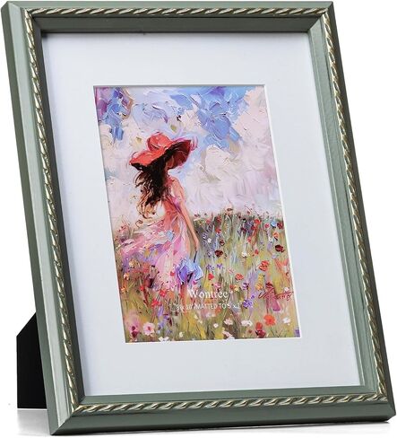 إطار صورة طبيعي مقاس 11 × 14، حواف حبل ذهبية اللون، خشب الصنوبر مع زجاج حقيقي، عرض صور مقاس 11 × 14 مطفأة حتى 8 × 10، سطح مكتب عمودي وأفقي أو معلق على الحائط in Kuwait