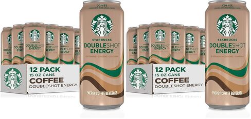 Starbucks Doubleshot Energy Drink Coffee Beverage ، القهوة ، القهوة المثلجة ، علب 15 أوقية (قد تختلف العبوة) (حزمة 12) in Kuwait