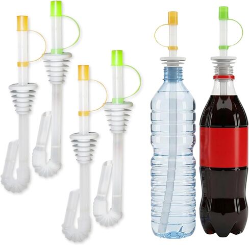 Jokari 4 Count Sip and Seal Soda Straws for Bottled Beverages in Kuwait