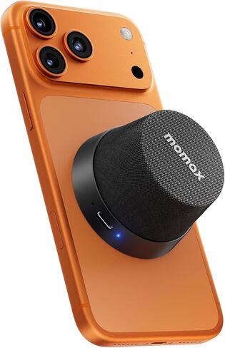 MOMAX Magnetic Bluetooth Speaker, Small Size, Multifunctional Cell Phone Stand Wireless Speaker with Strong Magnet for iPhone/Fridge/Workbench/Pole/Car/Bike/Golf Cart in Kuwait