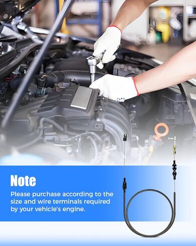 XTC-1000HT 24" Throttle Cable Kit Fit for Most Gas Pedals and Throttle Assemblies, Black Woven Stainless Steel Sheath in Saudi Arabia