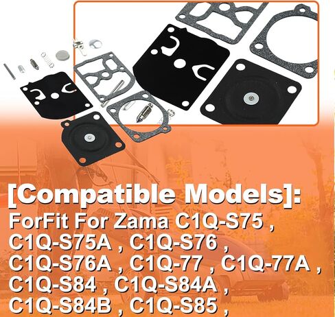Carburetor Repair Kit, Fit For Zama C1Q-S75, C1Q-S75A, C1Q-S76, C1Q-S76A, C1Q-77, C1Q-77A, C1Q-S84, C1Q-S84A, C1Q-S84B, C1Q-S85, C1Q-S85A carburetor, Replace OEM For Zama RB-105 in Saudi Arabia