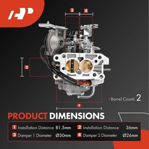 A-Premium 2 Barrel Carburetor Compatible with ISUZU 4ZD1 Engine Isuzu Amigo 1989-1993, Impulse 1988-1989, Pickup 1988-1994, 2.3L in Saudi Arabia