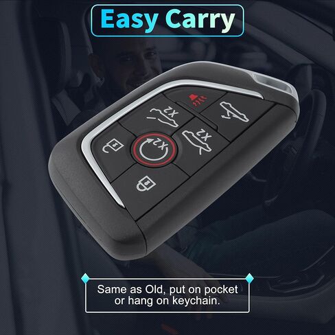X AUTOHAUX YG0G20TB1 433MHz استبدال دخول بدون مفتاح مفتاح ذكي عن بعد فوب لسيارة شيفروليه كورفيت C8 2020 2021 2022 2023 2024 4 أزرار in Saudi Arabia