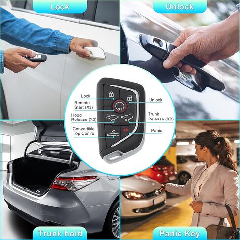 X AUTOHAUX YG0G20TB1 433MHz استبدال دخول بدون مفتاح مفتاح ذكي عن بعد فوب لسيارة شيفروليه كورفيت C8 2020 2021 2022 2023 2024 4 أزرار in Saudi Arabia