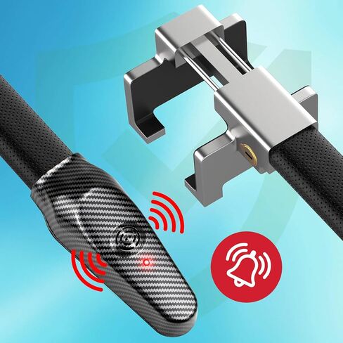 Steering Wheel Lock with Alarm Airbag Lock Anti-Theft Heavy Duty Car Lock Car Device Car Security Theft Prevention Compatible for Vehicle Truck Van SUV in Saudi Arabia