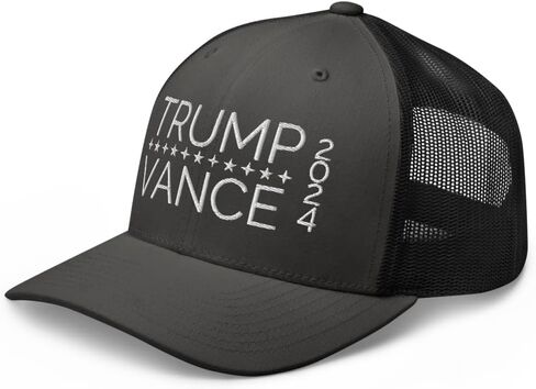 قبعة Vance Trump 2024 مطرزة بطراز قديم لسائقي الشاحنات للرجال والنساء، فحمي/أسود in Saudi Arabia