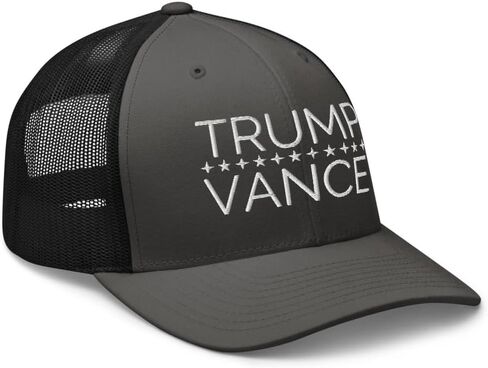 قبعة Vance Trump 2024 مطرزة بطراز قديم لسائقي الشاحنات للرجال والنساء، فحمي/أسود in Saudi Arabia