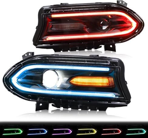 VLAND Headlights Assembly For Dodge Charger 2015-2023 (Fit For Factory Halogen Model Only) in Saudi Arabia