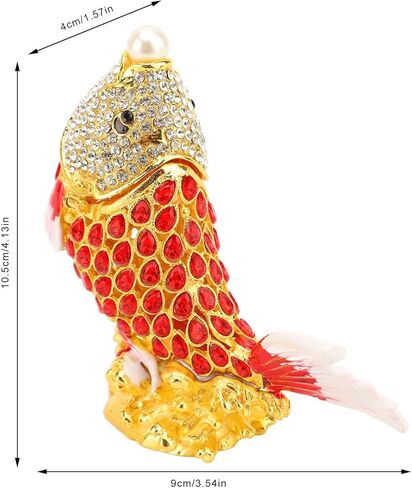 Fish Trinket Box Hand Painted Jewelry Organizer for Rings Necklaces Earrings Home Decoration in Saudi Arabia