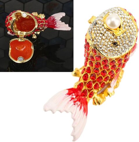 Fish Trinket Box Hand Painted Jewelry Organizer for Rings Necklaces Earrings Home Decoration in Saudi Arabia