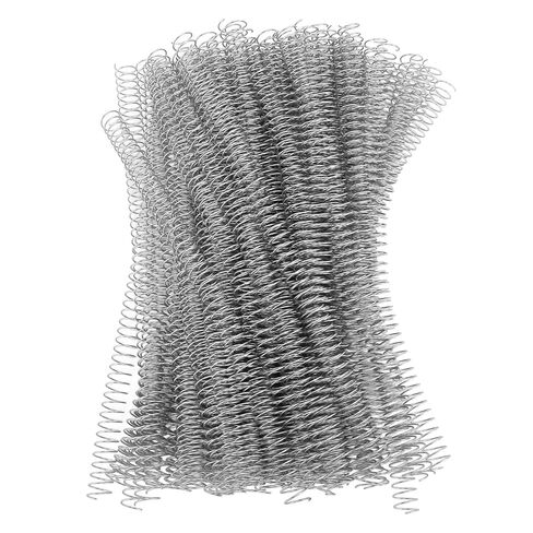 100Pcs Iron Spiral Binding Coils 4:1 Ratio 115 Sheet Capacity A4 Paper Rings Wire Combs Spines (Silver) in Kuwait