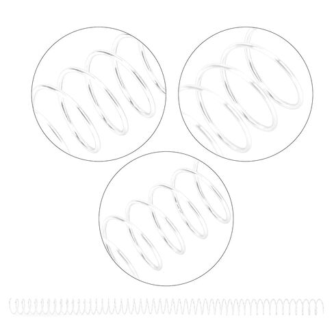 100Pcs Iron Spiral Binding Coils 4:1 Ratio 115 Sheet Capacity A4 Paper Rings Wire Combs Spines (Silver) in Kuwait