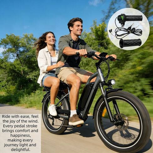Ebike Full Twist Throttle 48V، مع موصل مقاوم للماء 3 دبوس يناسب Ridstar Q20 سهل التركيب، شاشة LED مع قفل مفتاح، لمقابض الخانق لسكوتر الدراجة النارية Ebike in Kuwait