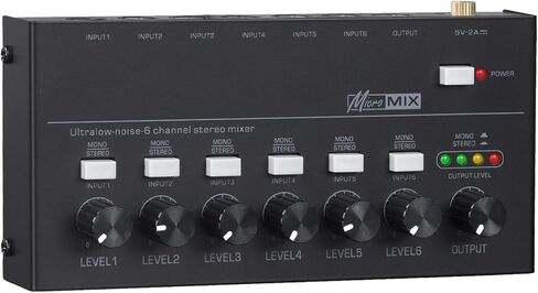 Headphone Amplifier,8-Channel Headphone Amp with 8 Stereo/Mono Switch,6.35mm Jacks,Portable Mini Headphone Splitter for Sound Mixer, Metal in Saudi Arabia
