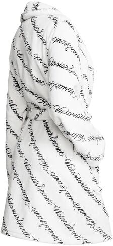 Victoria's Secret Short Cozy Robe Color White Script New in Saudi Arabia