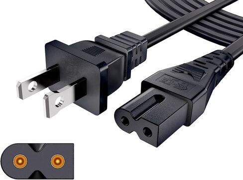 2 Prong AC Power Cord for Vizio TV D/E/M Series LED HDTV, Vizio Sound Bar Polarized Power Supply Cable Replacement 6 Ft in Kuwait