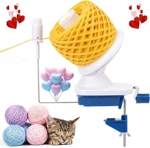 Caydo Yarn Winder Crochet Kit, Electric Yarn Ball Winder for Crocheting & Pom Pom Maker & Crochet Tool Set, Automactic Yarn Cake Winder Crochet Supplies, Perfect Present for Knitting Enthusiast in Kuwait
