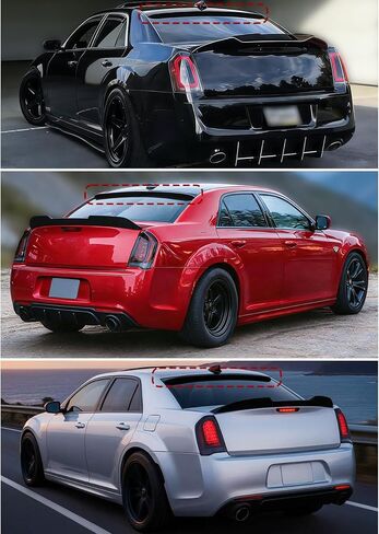 Roof Spoiler Compatible with Chrysler 300 300C 300S 2011-2023, Gloss Black Windows Exterior Duckbill Tail Deck Lid Wing Lip Splitter Fit for 11-23 4-Door in Kuwait