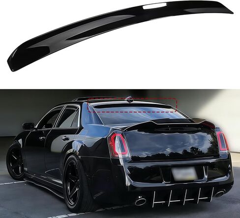 Roof Spoiler Compatible with Chrysler 300 300C 300S 2011-2023, Gloss Black Windows Exterior Duckbill Tail Deck Lid Wing Lip Splitter Fit for 11-23 4-Door in Kuwait