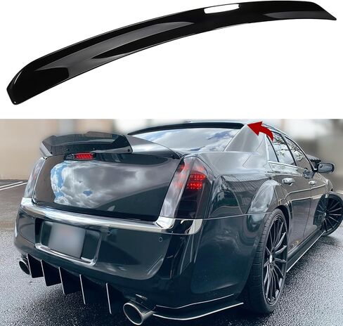 Roof Spoiler Compatible with Chrysler 300 300C 300S 2011-2023, Gloss Black Windows Exterior Duckbill Tail Deck Lid Wing Lip Splitter Fit for 11-23 4-Door in Kuwait