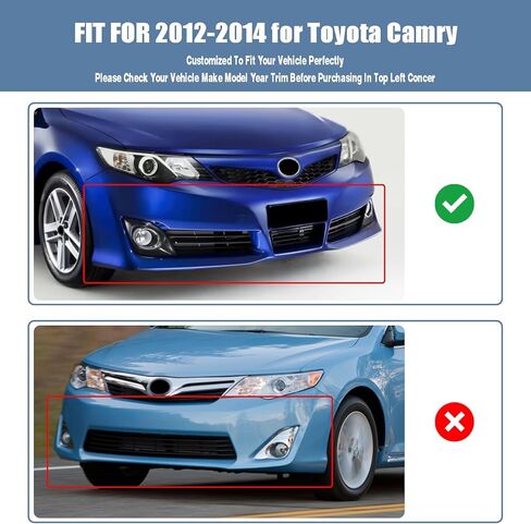 Front Bumper Lip Side Skirt fit for Toyota Camry SE Sedan 2012-2014, for Toyota Camry SE Sport Sedan 2014 Glossy Black Front Lip Side Skirt in Kuwait