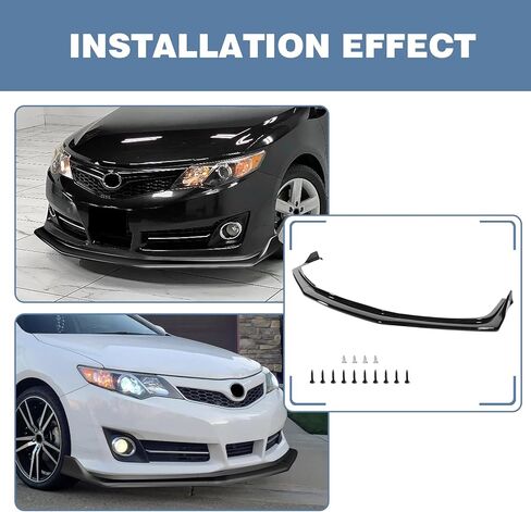 Front Bumper Lip Side Skirt fit for Toyota Camry SE Sedan 2012-2014, for Toyota Camry SE Sport Sedan 2014 Glossy Black Front Lip Side Skirt in Kuwait