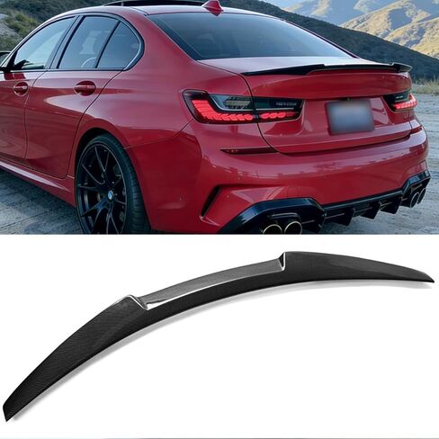 Rear Spoiler Compatible with BMW G20 3 Series & G80 M3 2019-2025, MV Style Gloss Black Trunk Exterior Duckbill High Kick Tail Deck Lid Wing Lip Splitter 320i 320e 330i 330e M340i M3 in Kuwait
