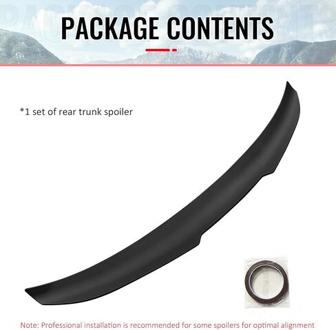 IKON MOTORSPORTS, Trunk Spoiler Compatible with 2007-2013 BMW E92 3-Series Coupe & M3 Coupe, Matte Black PSM Style ABS Plastic Rear Trunk Lid Spoiler Wing Lip in Saudi Arabia