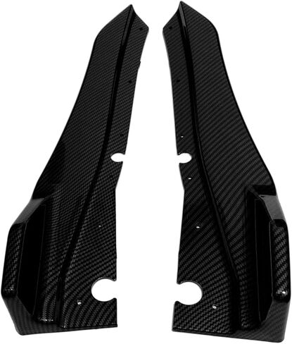 Rear Apron Fit for Infiniti Q50 Signature Edition/Sensory/Red Sport I-Line/Red Sport 400/Pure/Luxe Sedan 4-Door 2018-2024, Carbon Fiber Painted Style ABS 2PCS Rear Bumper Side Corner Aprons Extension in Kuwait