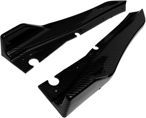 Rear Apron Fit for Infiniti Q50 Signature Edition/Sensory/Red Sport I-Line/Red Sport 400/Pure/Luxe Sedan 4-Door 2018-2024, Carbon Fiber Painted Style ABS 2PCS Rear Bumper Side Corner Aprons Extension in Kuwait