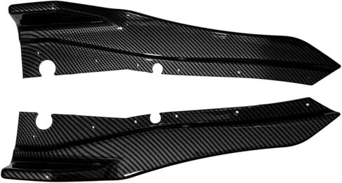 Rear Apron Fit for Infiniti Q50 Signature Edition/Sensory/Red Sport I-Line/Red Sport 400/Pure/Luxe Sedan 4-Door 2018-2024, Carbon Fiber Painted Style ABS 2PCS Rear Bumper Side Corner Aprons Extension in Kuwait