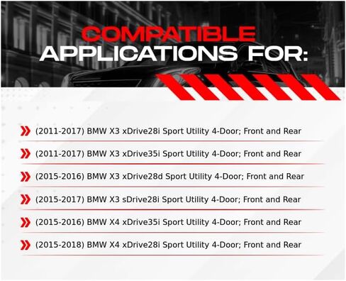 R1 Concepts Front and Rear Brake Kit For 2011-2018 BMW X3, 2015-2018 BMW X4| Blank Brake Rotors| Ceramic Brake Pads and Rotors Kit| Hardware included in Saudi Arabia