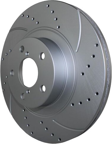 Pair Set of 2 Front Drilled Slotted Coated 293mm Vented 5 Lugs Brake Disc Rotors for Scion FR-S Subaru Baja BRZ Crosstrek Forester Impreza Legacy Outback WRX Toyota 86 GR86 in Kuwait