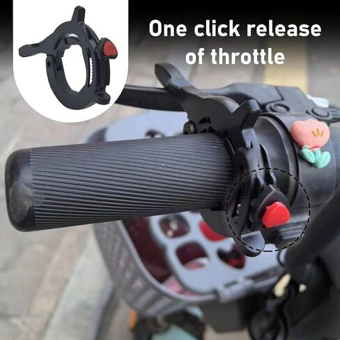 Universal Motorcycle Throttle Lock, Moped Cruise Control Throttle Clamp, ID 1.18-1.57" Adjustable Cruise Control Assist, for Most Motorcycles,E-Bikes,Scooters (Black) in Kuwait
