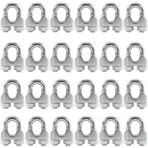 مشبك كابل سلك حبل من الفولاذ المقاوم للصدأ M4 من هيفيرب 24 قطعة in Kuwait