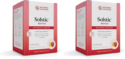 Nature's Sunshine Solstic Revive, 30 Packets | Post Workout Recovery Drink with Vitamin C, Vitamin E, and Calcium to Support Bone Health and Replenish Important Nutrients in Saudi Arabia