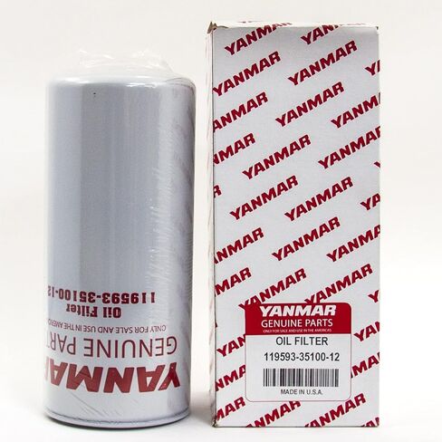 Genuine Yanmar 119593-35100-12 Oil Filter for 6LY, 6LYA, 6LY3, and 6LY2 Marine Engines in Kuwait