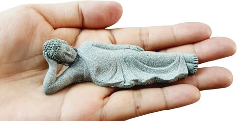 DMtse Buddha Reclining Meditating Carving Statue Figurines Sculpture Collectibles for Home Buddha Attractive & Serene Ornament in Saudi Arabia