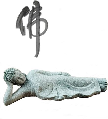 DMtse Buddha Reclining Meditating Carving Statue Figurines Sculpture Collectibles for Home Buddha Attractive & Serene Ornament in Saudi Arabia