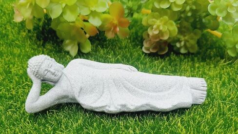DMtse Buddha Reclining Meditating Carving Statue Figurines Sculpture Collectibles for Home Buddha Attractive & Serene Ornament in Saudi Arabia