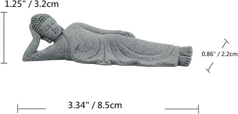 DMtse Buddha Reclining Meditating Carving Statue Figurines Sculpture Collectibles for Home Buddha Attractive & Serene Ornament in Saudi Arabia